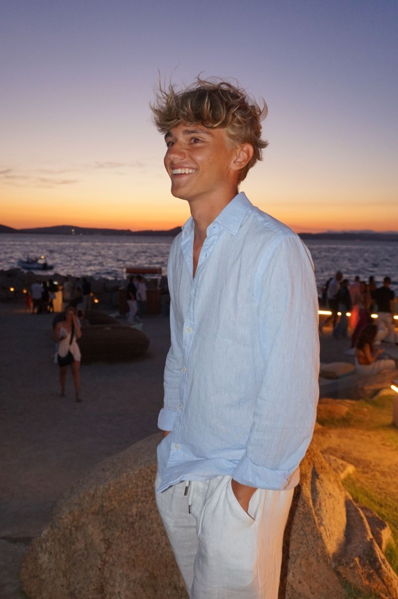 Dégradé garçon école