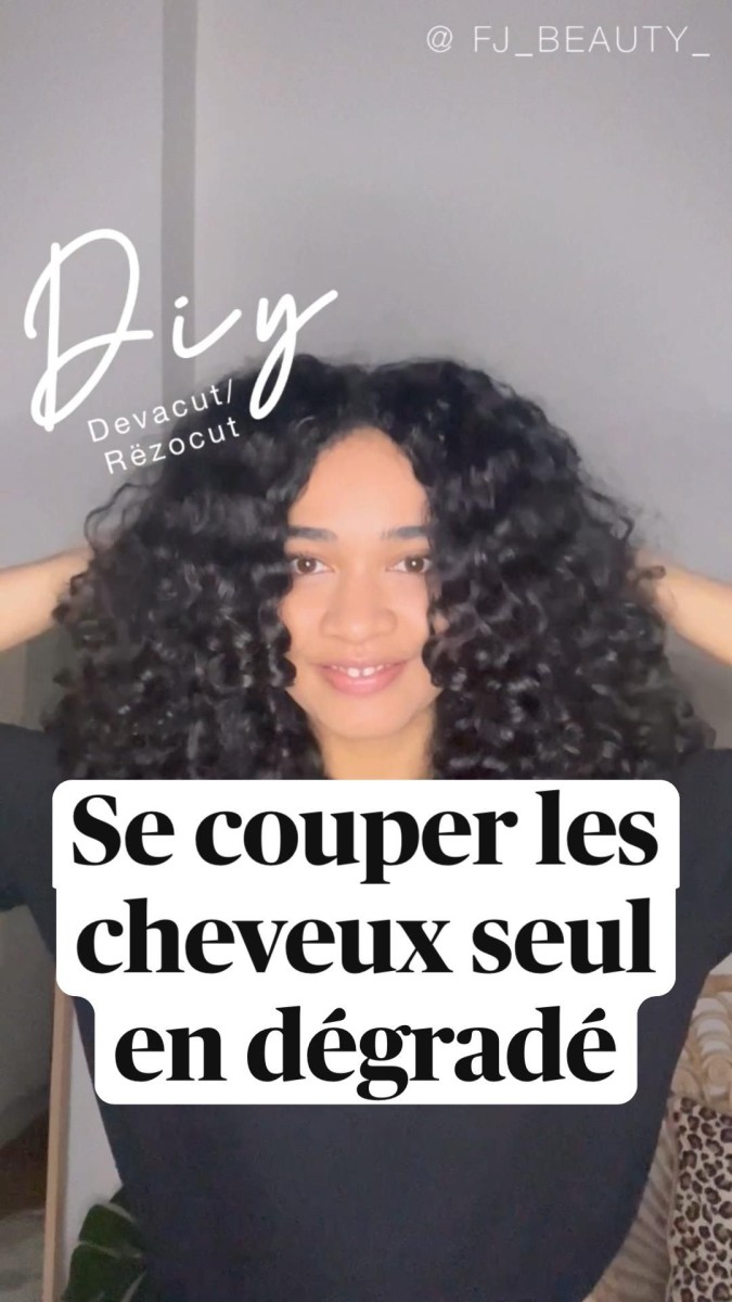 Dégradé sur cheveux bouclés volume