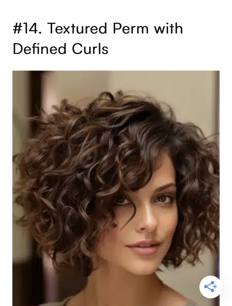 Permanente cheveux courts bouclés