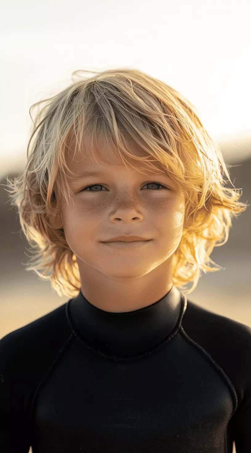 Garçon cheveux longs