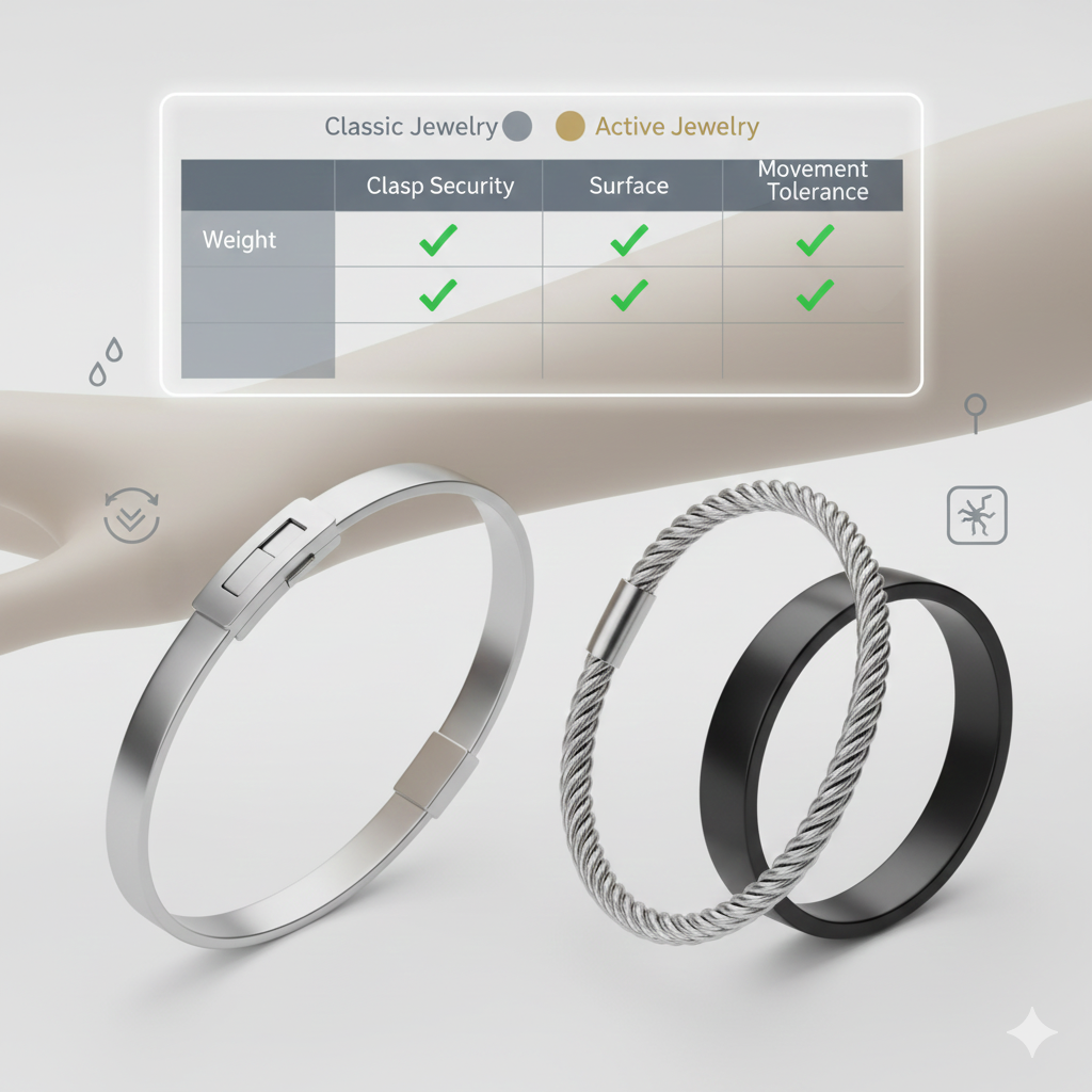 bijoux style de vie actif