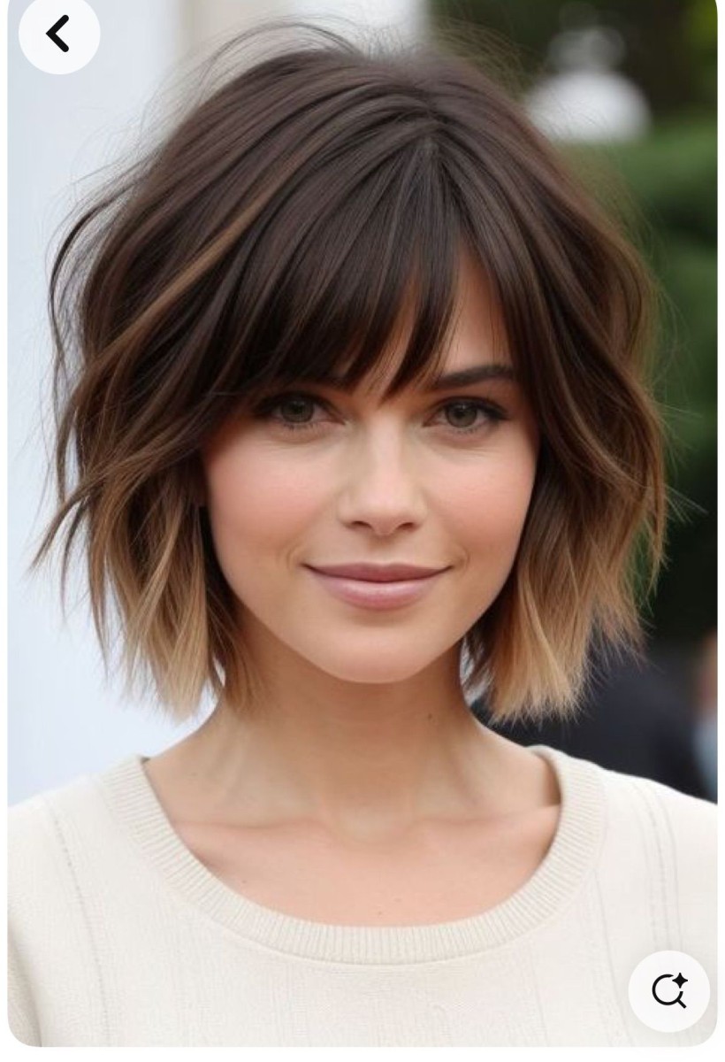 Carré plongeant dégradé frange