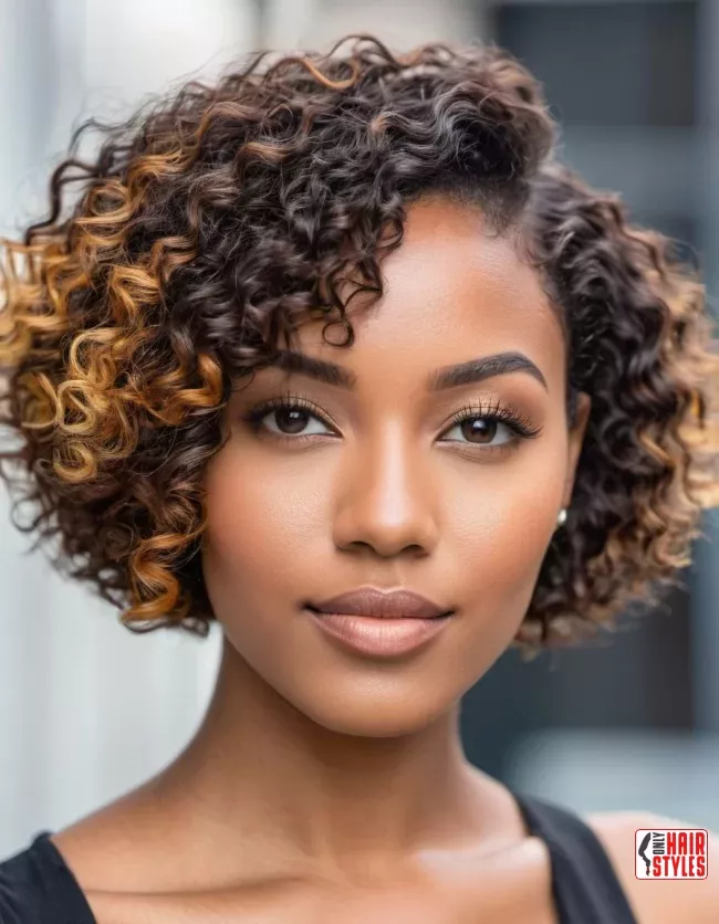 Coiffure cheveux frisés courts