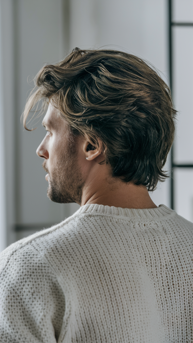 Dégradé mi-long homme