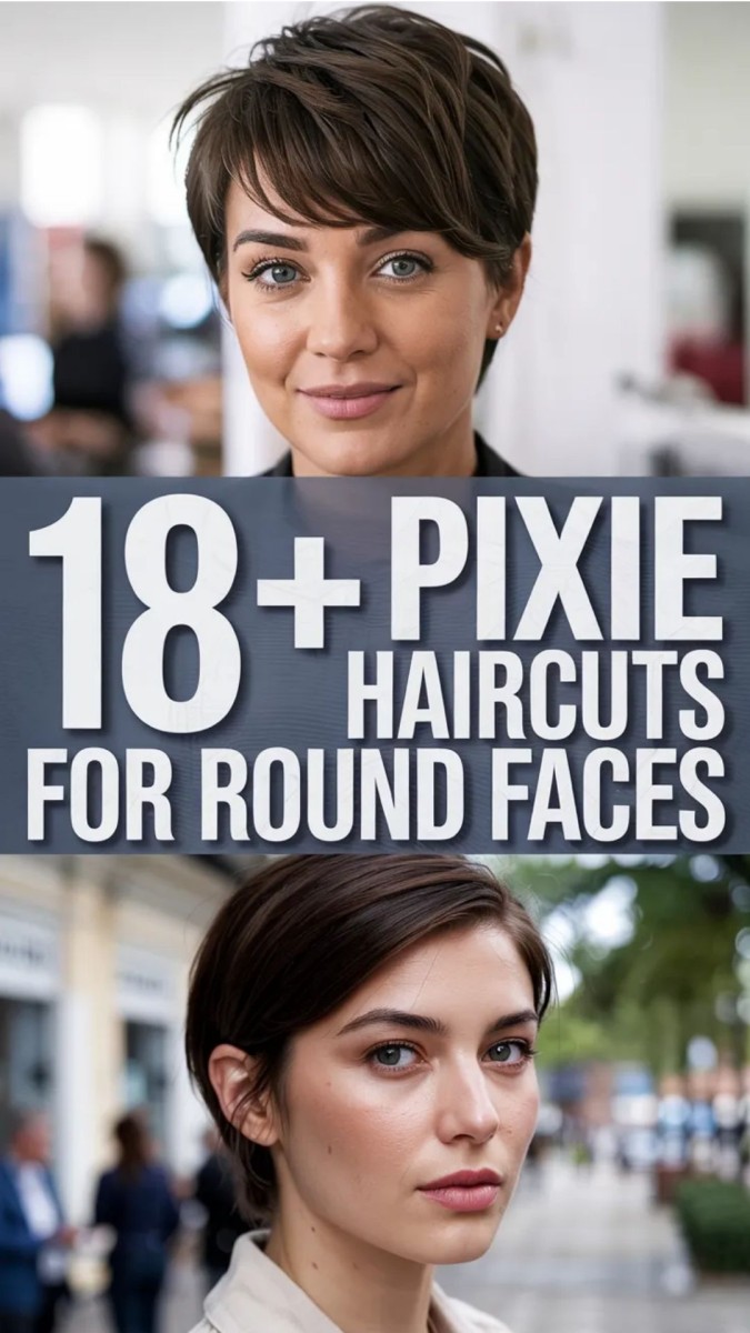 Coupe courte visage rond fins
