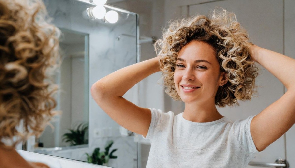 Permanente bouclée sur court