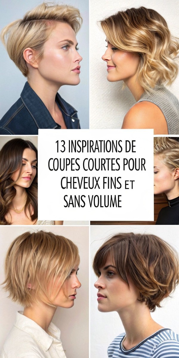 Coupe courte visage rond fins