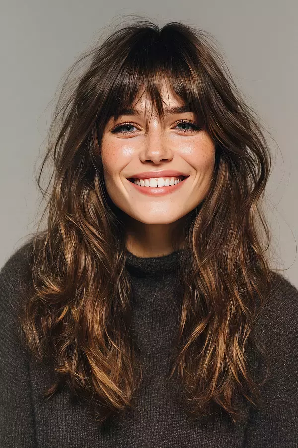 Dégradé mi-long femme versatile