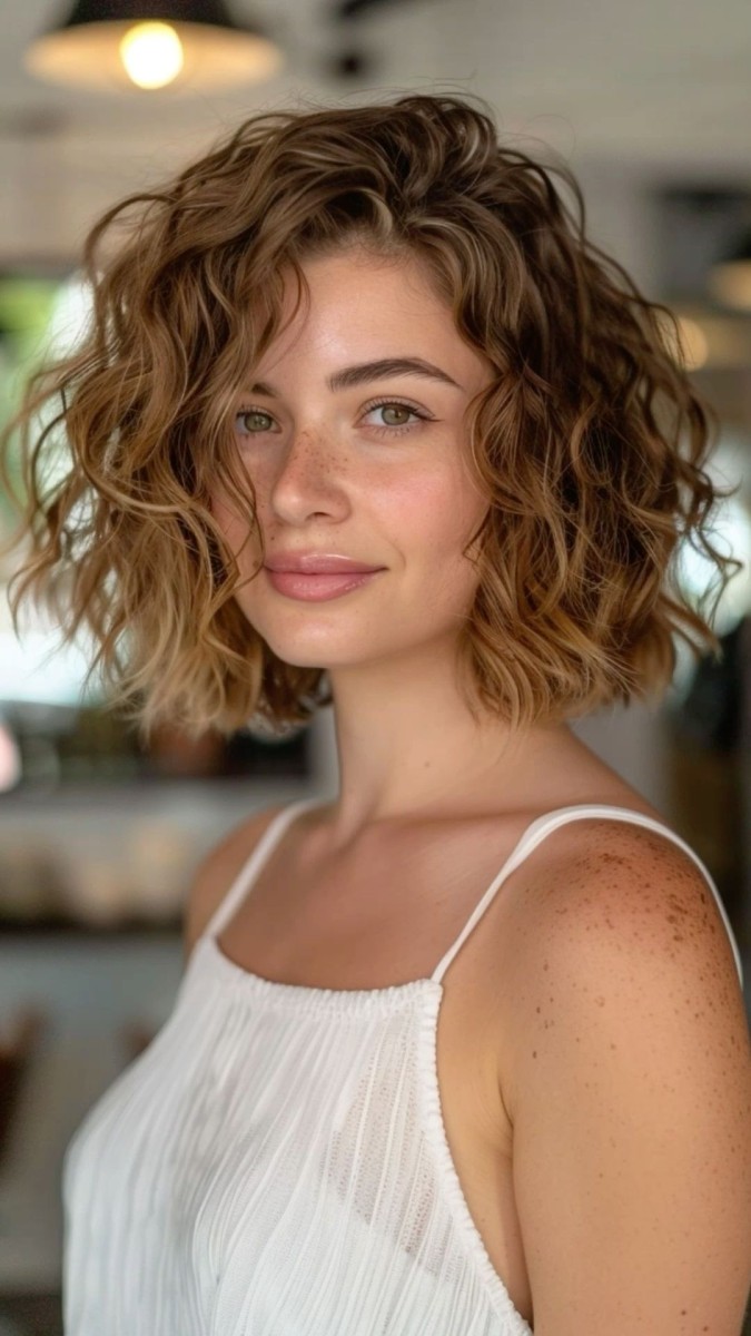 Carré court bouclé