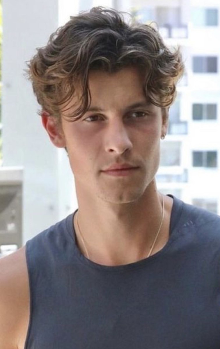 Middle part hair men