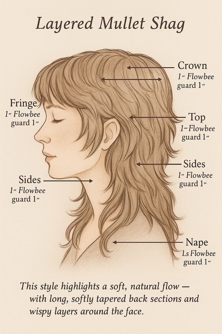 Dégradé mi-long technique