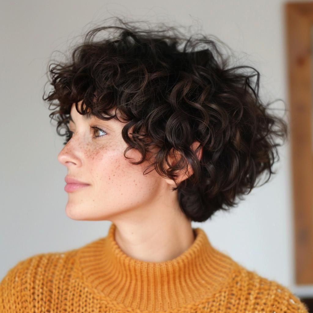 Permanente boucles cheveux courts