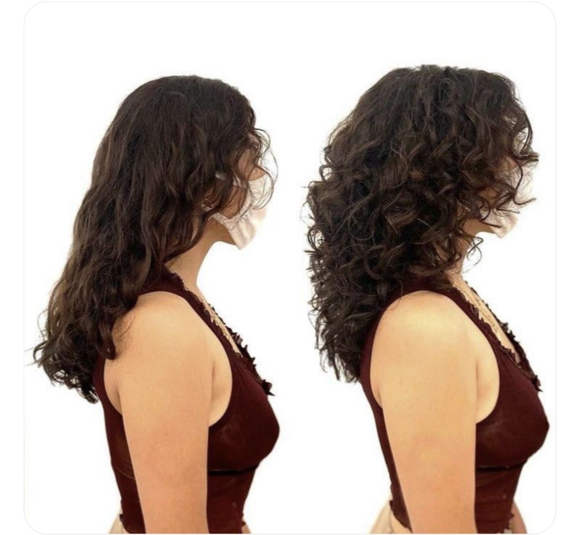 Dégradé sur cheveux bouclés volume