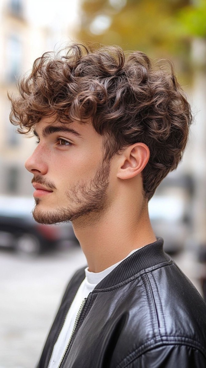 Permanente bouclée homme