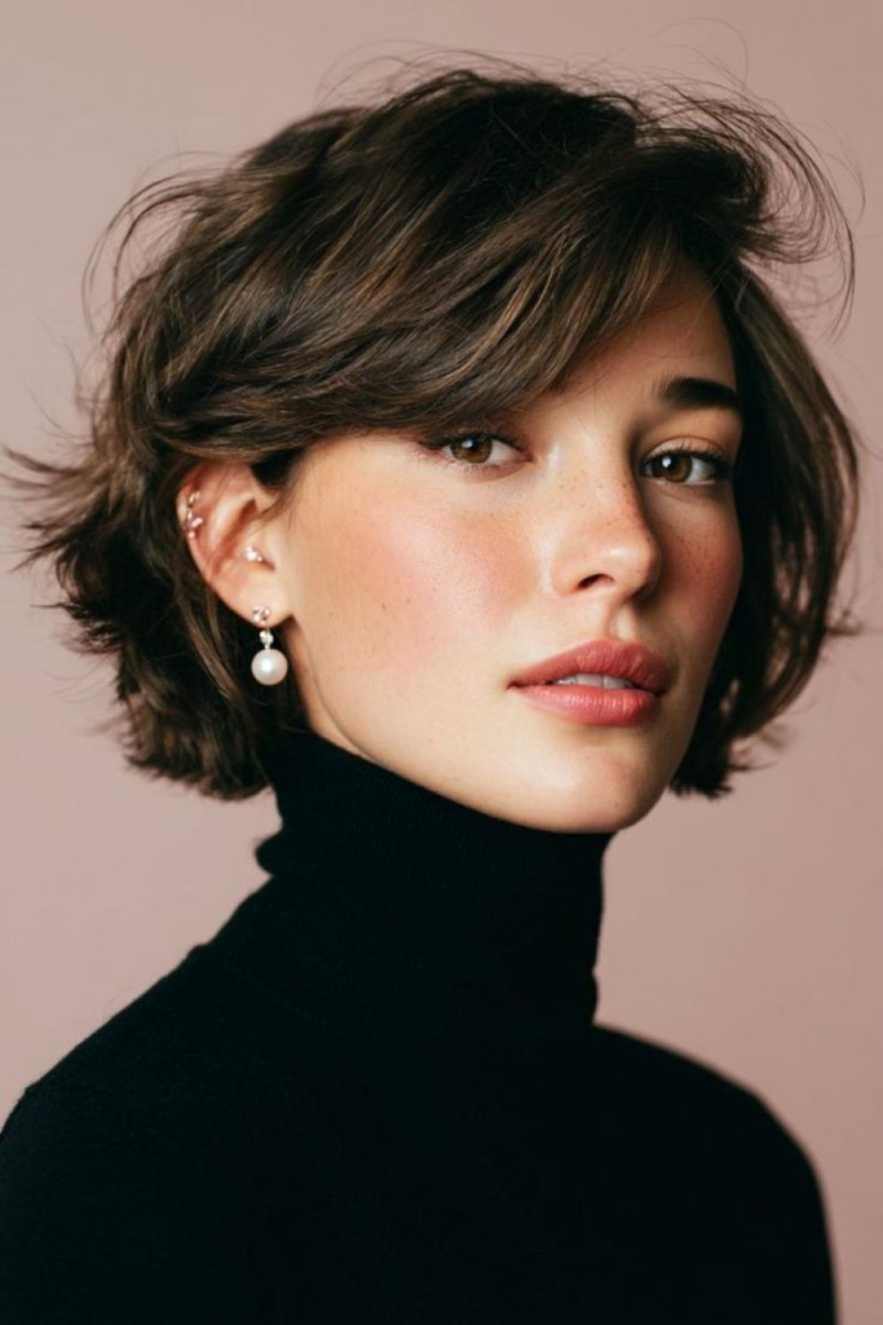 Coupe courte volume cheveux fins