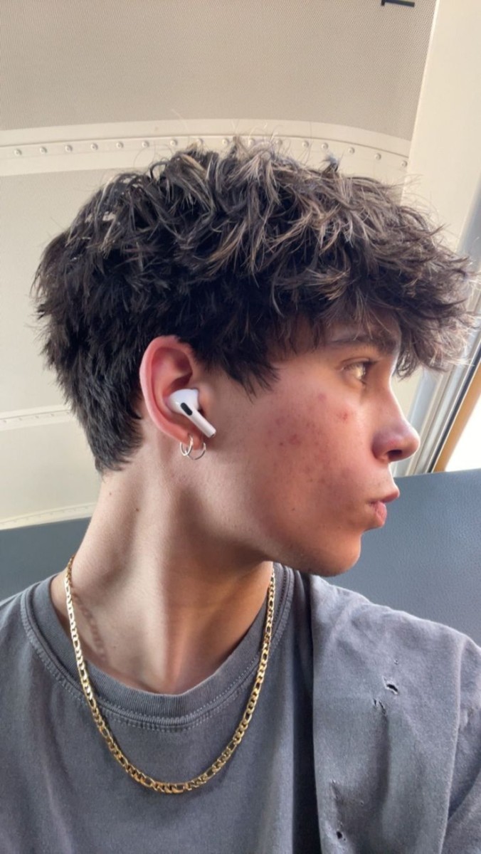 Permanente wavy cheveux mi-longs