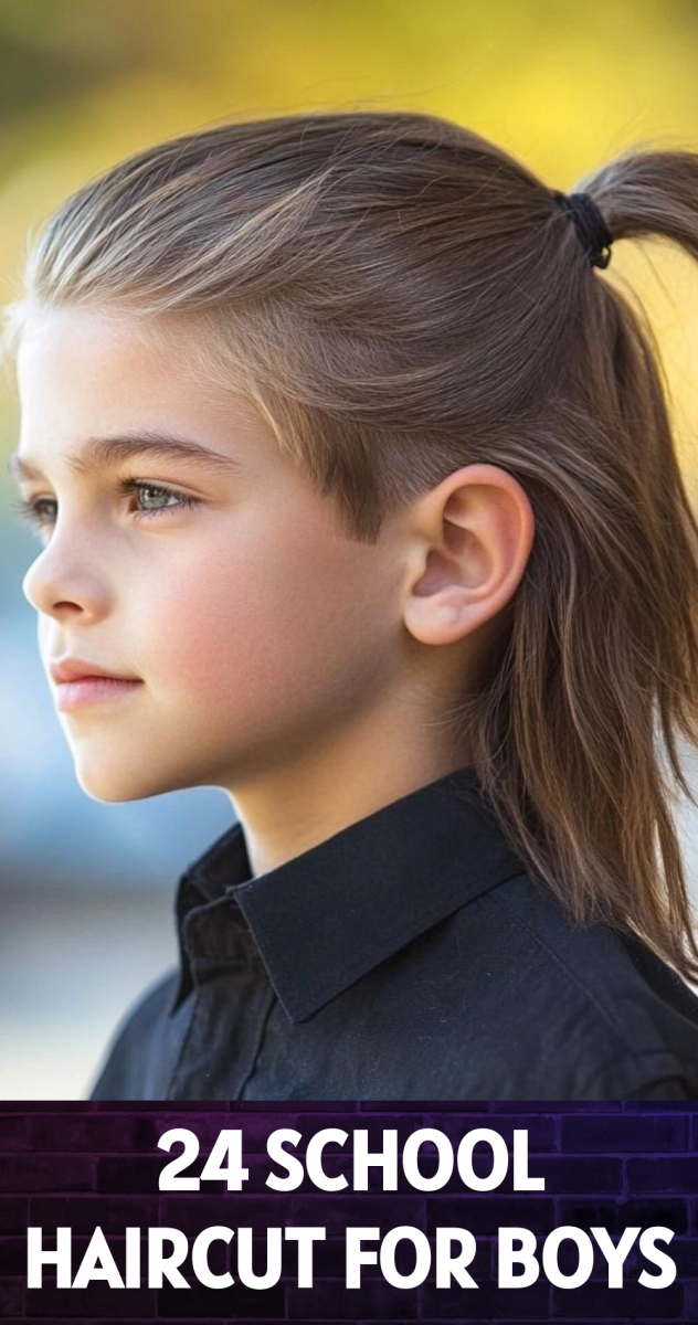 Garçon cheveux longs style