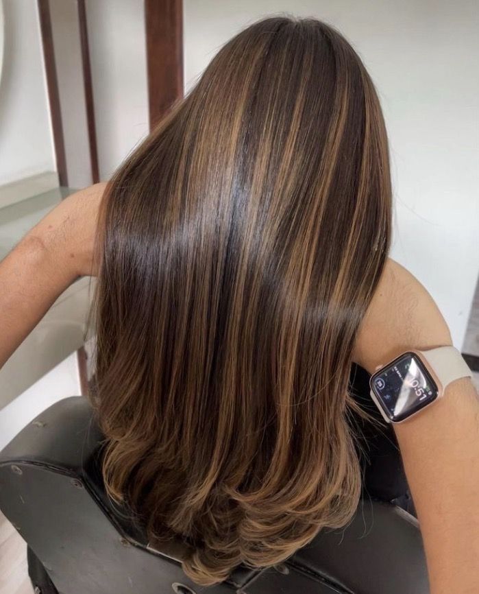 Mèches sur base brune