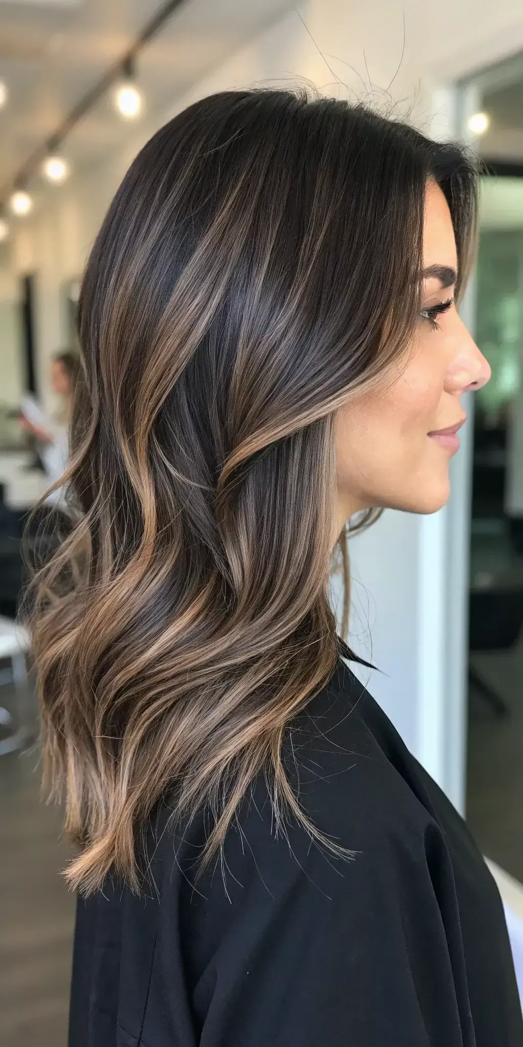Balayage cheveux noirs