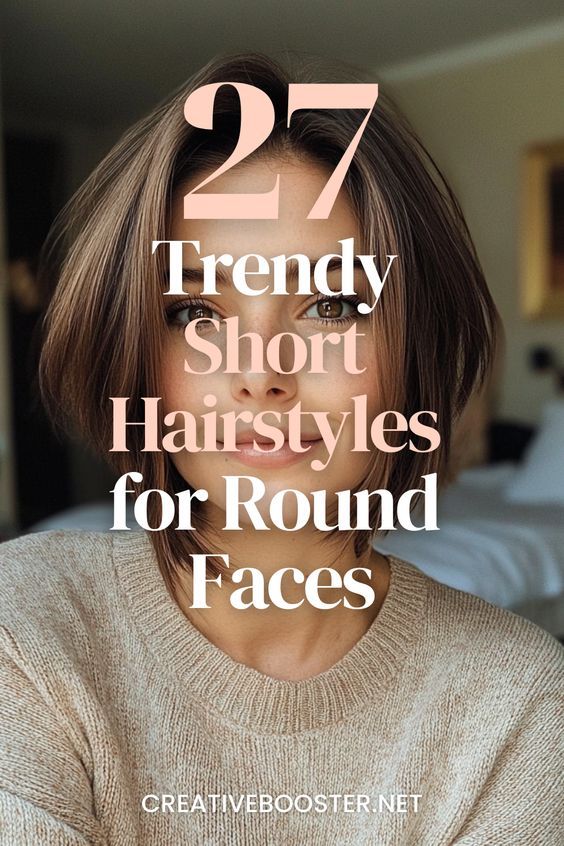 Coupe courte visage rond cheveux fins