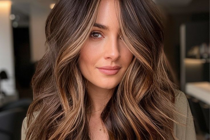 Balayage sur cheveux châtain foncé : nuances, entretien et conseils