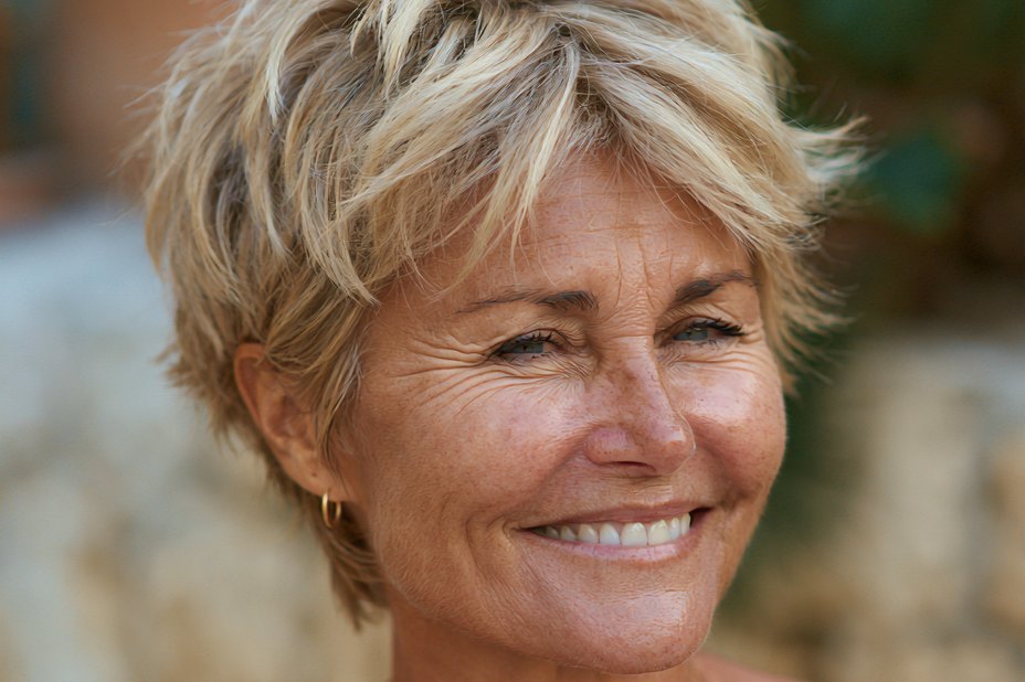 Coupe pour cheveux fins à 50 ans : le pari du sans-brushing