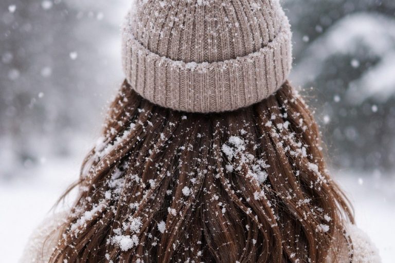 cheveux hiver bonnet